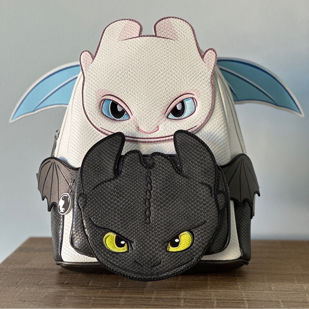 Sold Loungefly How to Train Your Dragon Toothless & Light Fury Mini Backpack NWT
